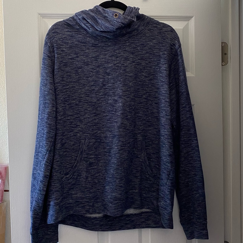 Denim blue hooded sweater